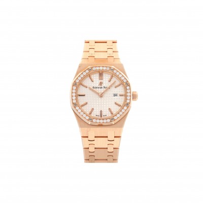AUDEMARS PIGUET ROSE GOLD ROYAL OAK DIAMOND WATCH 67651OR.ZZ.1261OR.01